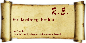 Rottenberg Endre névjegykártya